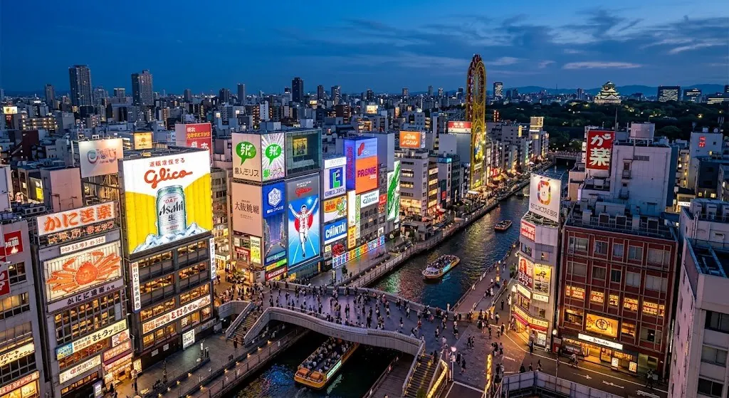 Osaka nightlife and food streets
