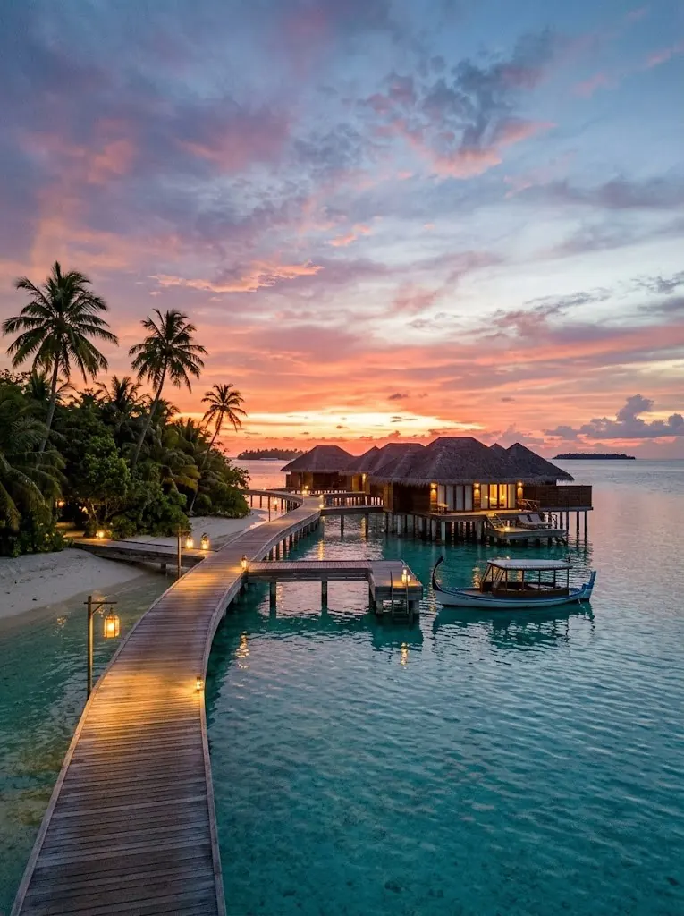 Resort grounds and beachfront, Maldives