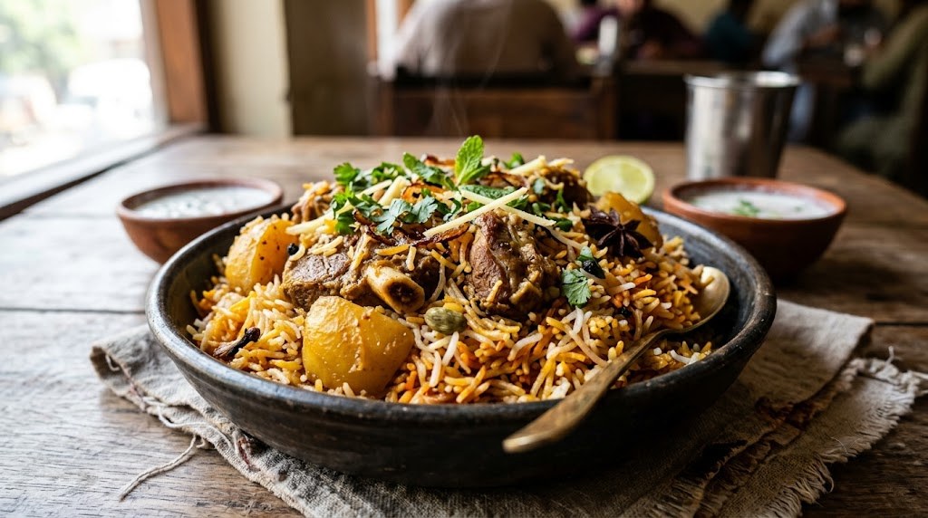 Traditional Sindhi biryani