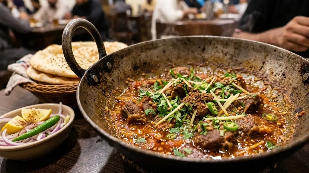 Chicken karahi, cooked fresh