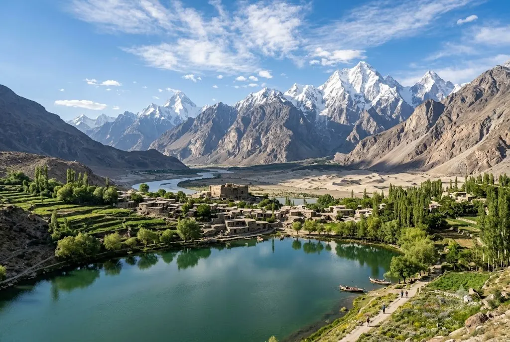 Skardu valley and peaks