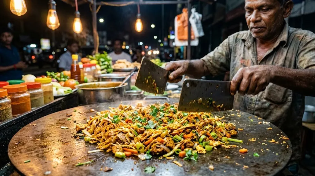 Kottu roti cooked fresh